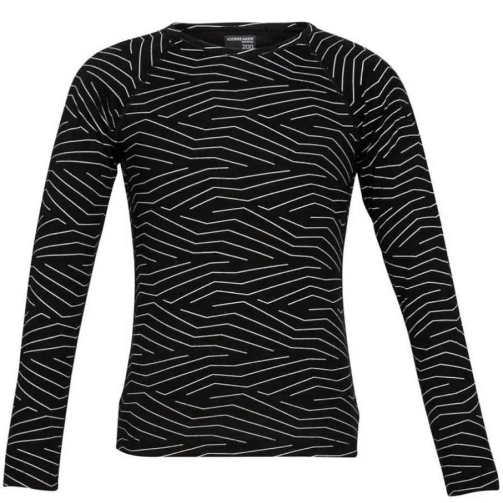 Icebreaker kids 200 oasis napasoq lines merino long sleeve t shirt size 12 years